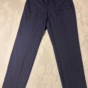 Elie Tahari Women’s Navy Checkered Dress Pants NWT, Size 12